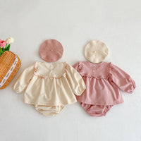Bubble Long Sleeve Skirt Bread Pants Two Piece Suit