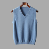 Casual Middle-aged V-neck Vest Sleeveless Sweater