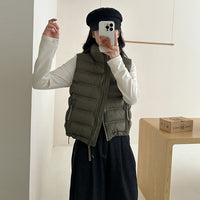 Autumn And Winter New Korean Style Stand Collar Short Cotton Waistcoat