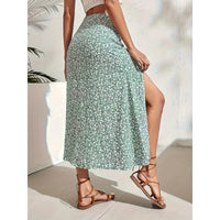Floral Split New Chinese Style Skirt Fairy Dress For Women