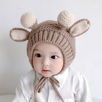 Autumn and winter ear protection baby woolen hat
