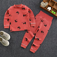 Children's High Waist Belly Protective Pants Set