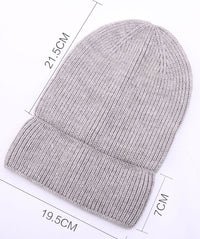 Cashmere wool blend knitted hat