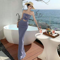 Womens Fashion Hollow-out Sexy Backless Dress
