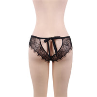 Women's lace cut-out bow panties