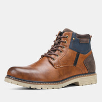 Polished and velvet warm cross men's Martin boots