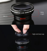 Mobile phone wide-angle macro lens