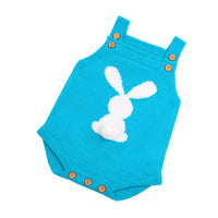 Cartoon Rabbit knitted Strap One-Piece Climbing Suit