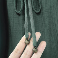 Elastic-waist Drawstring Pants With Patch Pockets And A Lantern-leg Silhouette