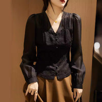 Gentle Trap New Chinese Jacquard Shirt