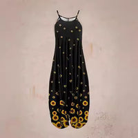 Printed Harem Hanging Crotch Jumpsuit