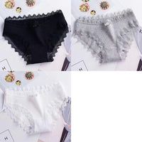 Cotton breathable thin lace briefs