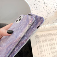 Purple Shell Pattern Silicone Phone Case