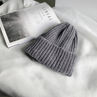 Pure Color Chenille Knitted Hat Women Woolen Hat