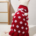 Polka Dot Dog Cat Lotus Leaf Skirt Sweater