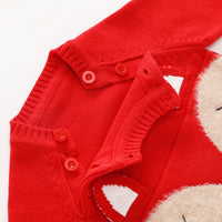 Korean double diagonal button sweater