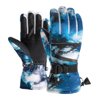 Winter warm and waterproof ski gloves