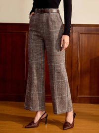 Wool Plaid Pants Womens New Autumnwinter Style For Petite Figures