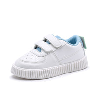 Children's white shoes Velcro sneakers