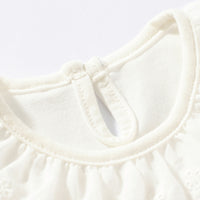 Girls' Baby Lace-Collar Bag Fart Romper Baby Cotton Short-Sleeved One-Piece Romper