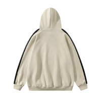 Street Letter Print Loose Hooded Sweater