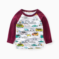 Children's Full Print Tide Brand Long-sleeved T-shirt