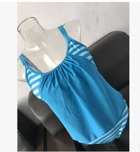 Bikini Amazon women's split stripes conservatively covered belly