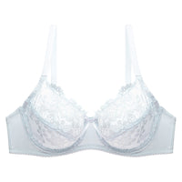 Sheer Embroidered Breathable Lace Bra