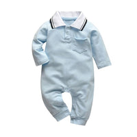 Baby boy cartoon long-sleeved jumpsuit cap