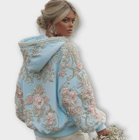 Women's Fashion Casual Printing Hooded Sweater