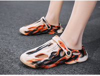 Hollow-out Breathable Closed Toe Slippers Non-slip Dual-use Beach Sandals