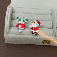 Christmas Copper Santa Bell Earrings