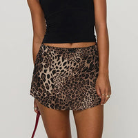 Sexy Leopard Print Printed Stylish Versatile Skirt