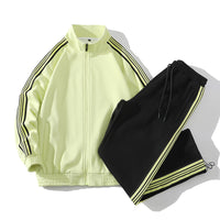 Trendy Straight Striped Sports Suit For Men