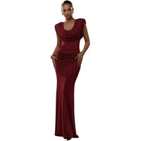 Women's Elegant Sophisticated Solid-Color Dress