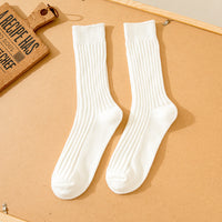 Double-needle Cotton Mid-calf Athletic Socks