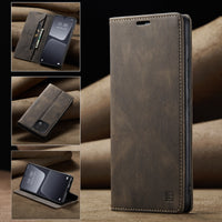 Youth Business Frosted Vintage Flip Leather Case