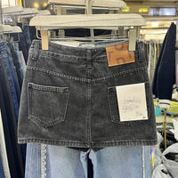Slim Fit Slimming Versatile High Waist Simple Hot Girl Denim Skirt