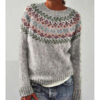 Round Neck Multicolor Loose Fashion Sweater Women