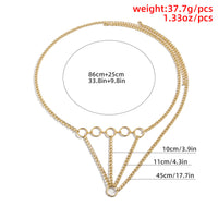 Punk Hollow Ring Chain Bikini Clothing