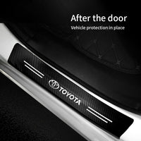 4 PCS Universal PVC Cuttable Car Door Sill Protective Sticker Kit Car Threshold And Frame Protection