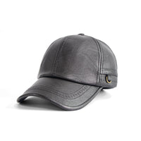 Spring Autumn PU Leather Baseball Cap Fashionable Simple Snapback Hat For Men