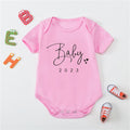 Baby Alphabet Print Newborn White Triangle Bodysuit
