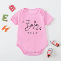Baby Alphabet Print Newborn White Triangle Bodysuit