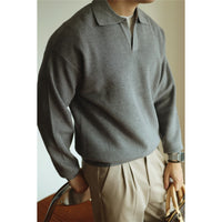 Lapel Warm Men's Long Sleeve Base