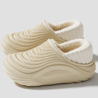 Men's Cotton Slippers Winter Thick Soles Height-increasing And Lined With Fleece