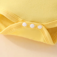 Baby Girl Sunflower Suspender Skirt Short Sleeve Top Suit Solid Color