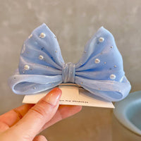 SpringSummer Kids Hair Clip With Three-Dimensional Pearl Big Bow