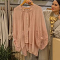 Women's Casual Loose Cotton-Linen Long-Sleeve Shirt