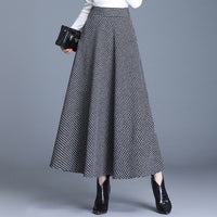 Womens Long Woolen Skirt With A Ful